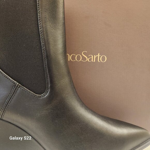 Franco Sarto Ellah Wedge Booties. Leather. NIB. Size 8 - Picture 6 of 12